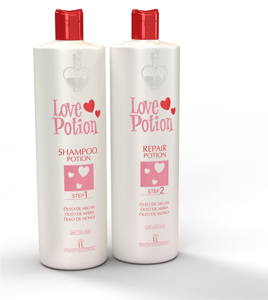 Brazilian Repair Argan Mirra Monoi Oils Keratin Treatment 2x1L - Love Potion
