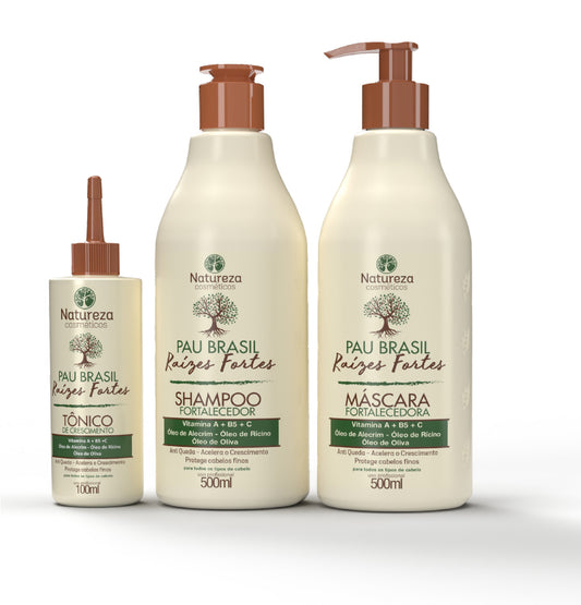 Pau Brasil Hair Growth Strength Organic Treatment Kit - Natureza