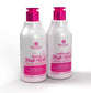 Home Care Maintenance Pink Gold Pearl Bath Hair Treatment Kit 2x300ml