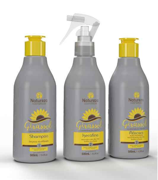Professional Sunflower Cauterization Argan Keratin Treatment 3x500ml