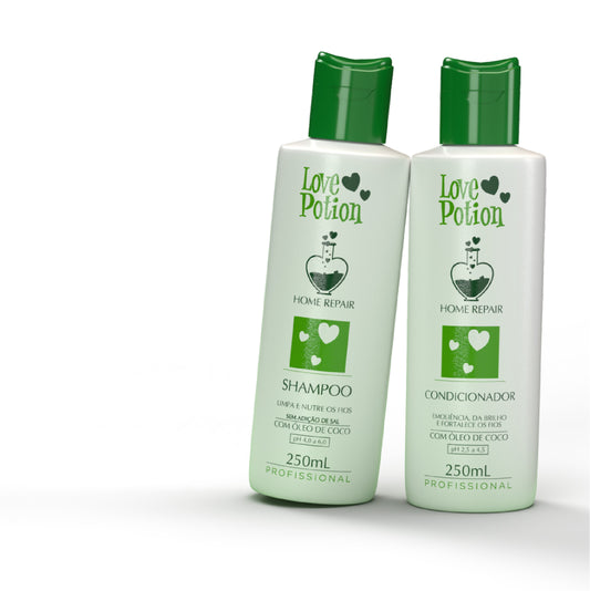 Home Care Hair Maintenance Coconut Shampoo and Conditioner 2x250ml - Love Potion