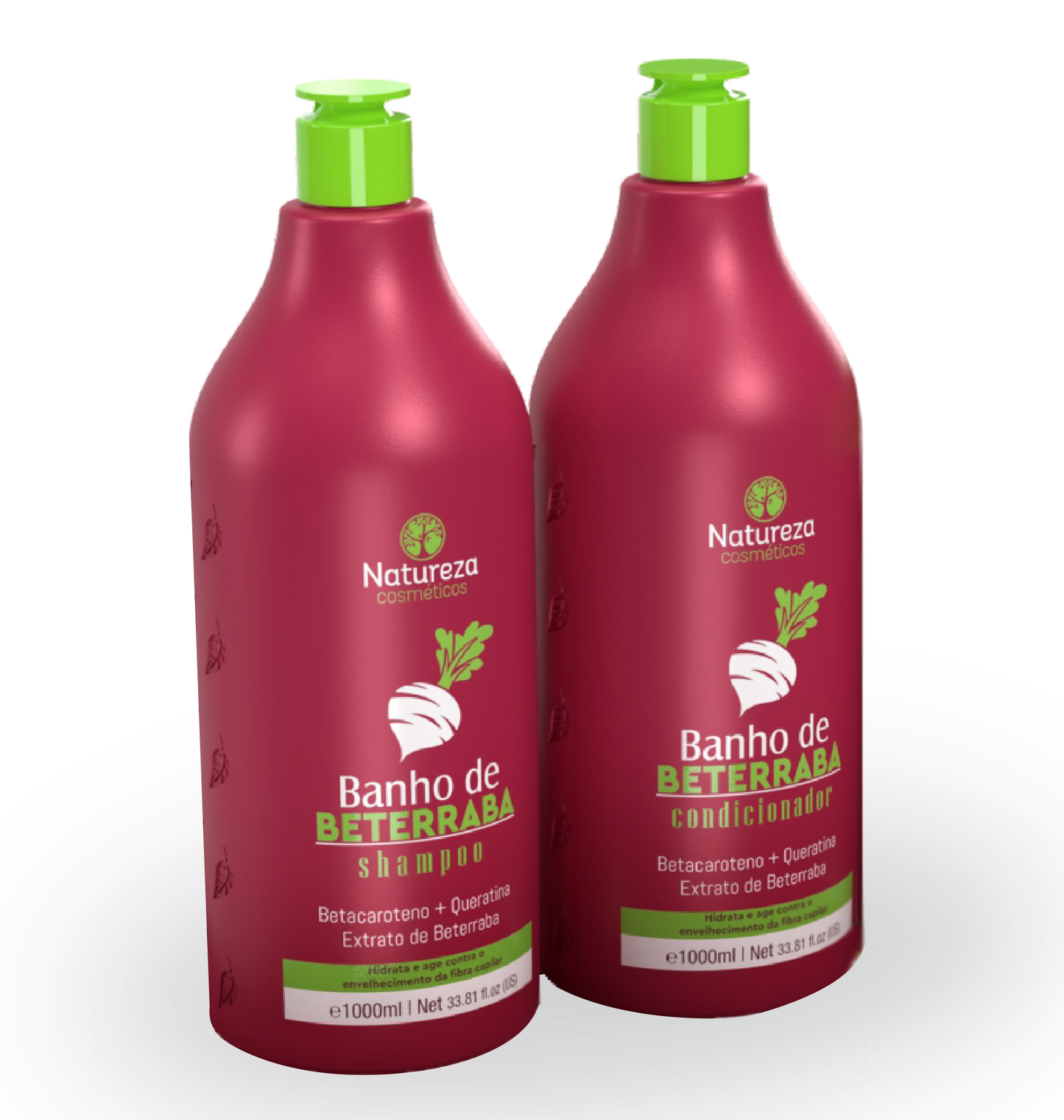 Set Banho de Beterraba 2*1L – Natureza Cosmetics