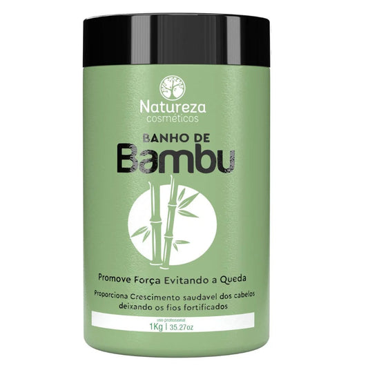 Professional Keratin Organic Bamboo Bath Hair Treatment Mask 1Kg - Natureza Cosmetics
